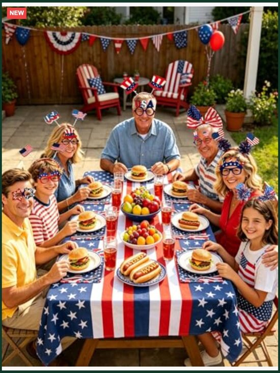 4th of July Hair Accessories & Glasses Set 20pc Party Favors main image 5
